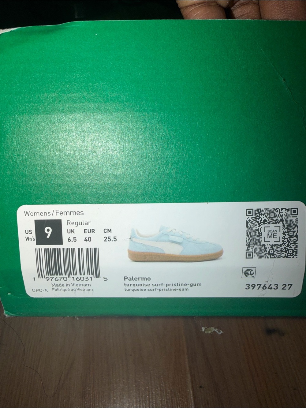 Puma Palermo Women's Sneakers - Turquoise Surf/Pristine/Gum